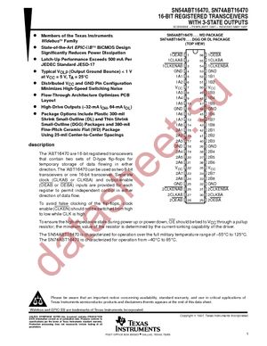 SN74ABT16470DLRG4 datasheet  